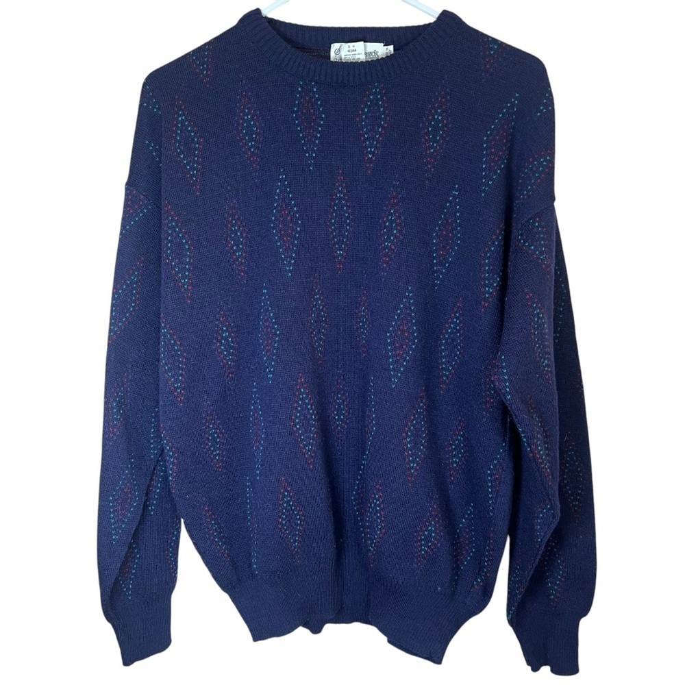 Vintage 90s Sears Roebucks Wool Blend Pullover Sweater Made in Italy Mens Medium